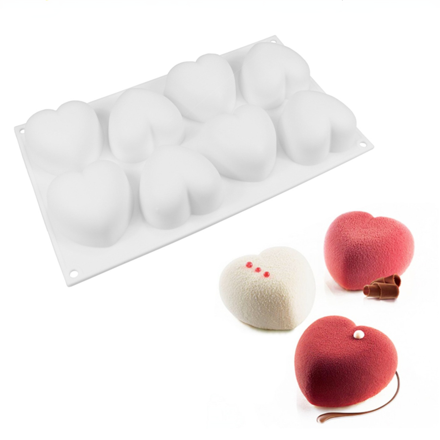 Soap Making Things - ラブハートシリコーン石鹸型手作りキャンドル作成キット Diy チョコレートアイス石鹸石膏樹脂ケーキデコレーションベーキングツール