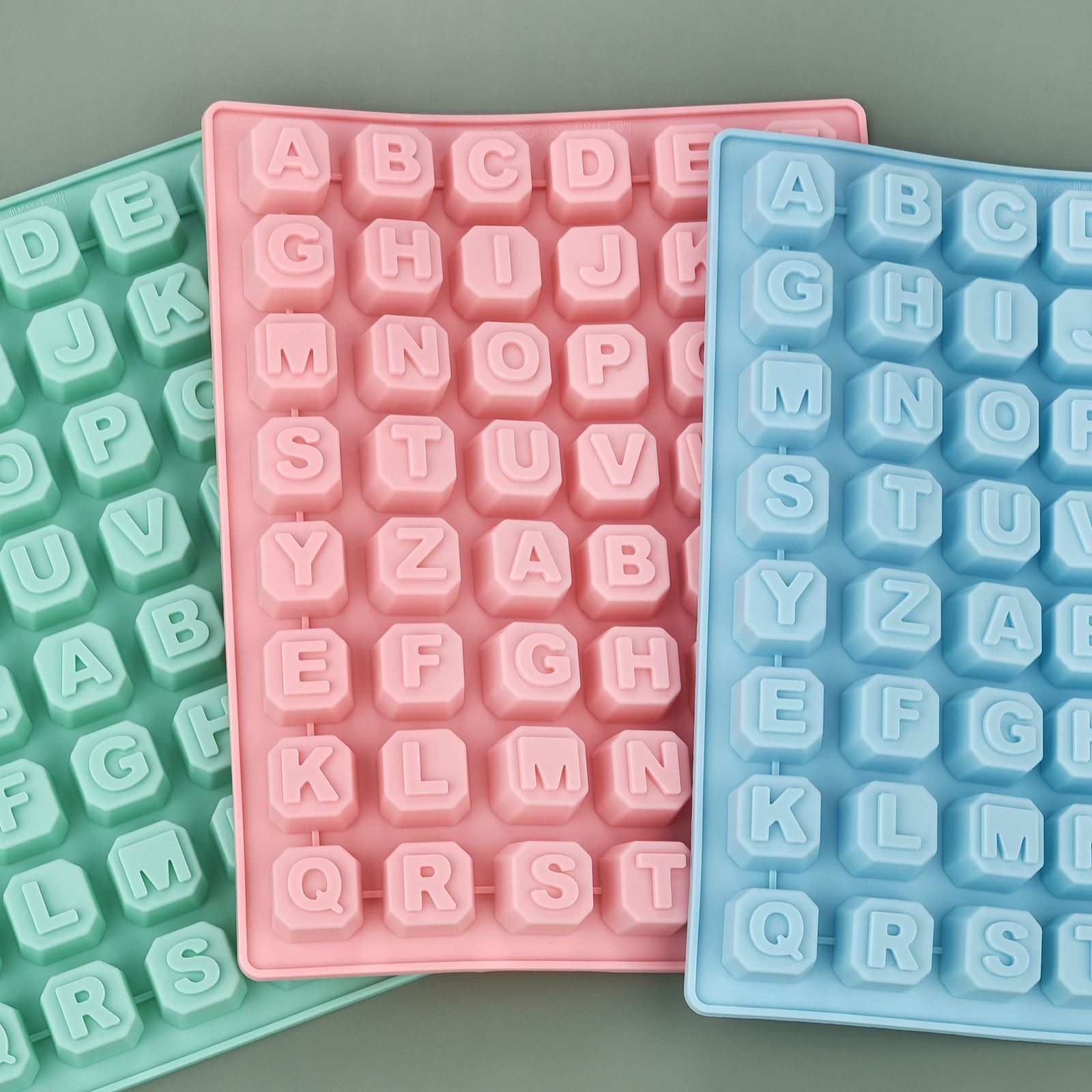 Soap Making Bar - 48 文字英語アルファベット文字シリコーン型石鹸型ケーキカップケーキベーク耐熱皿チョコレート石鹸 Diy デコレーションツール金型
