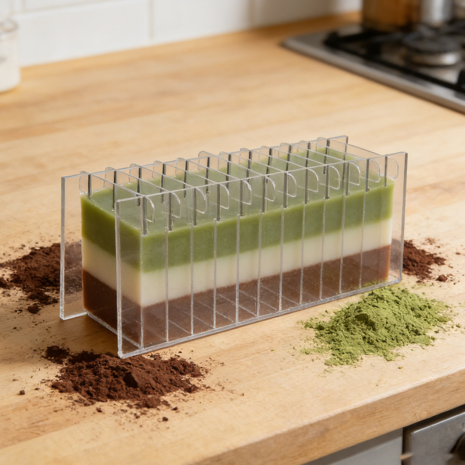 Soap Making Process - アクリル製石鹸分割ボード シリコンモールド用 透明精密計量ツール コールドプロセスメルトポア石鹸作りクラフト用