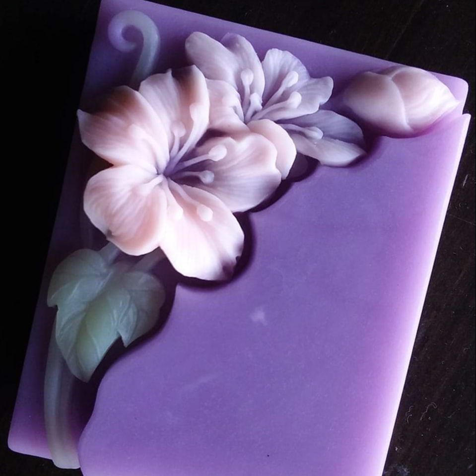 かわいい花の石鹸型,長方形,オゾン発生器,冷プロセス石鹸用, - Soap Making Process のレビューと価格