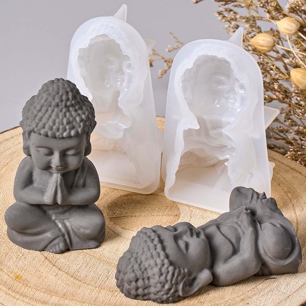 3D 仏陀シリコーンキャンドルモールド DIY 瞑想仏陀石膏 - Soap Making Process のレビューと価格