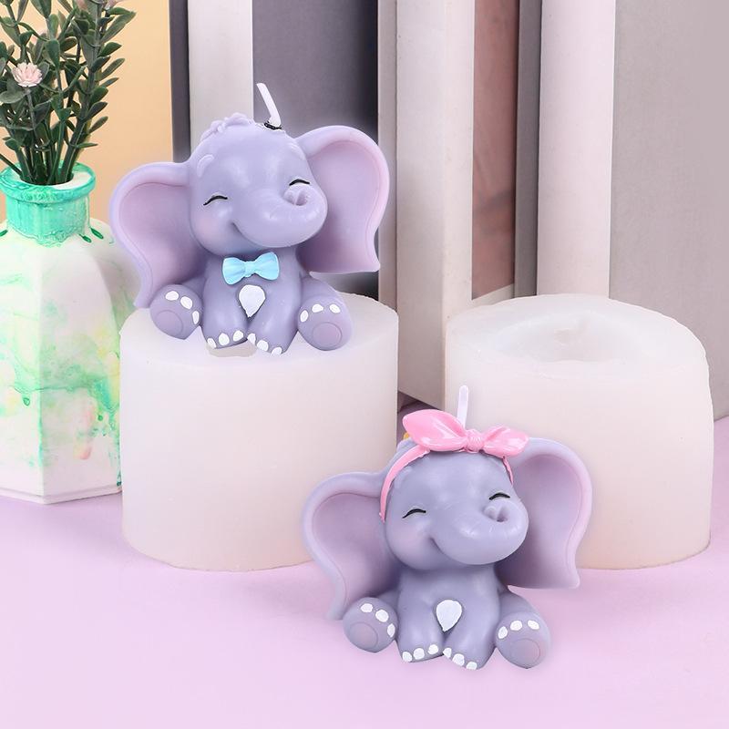 かわいい3D象型シリコンキャンドルモールド、簡単リリース、再 - Soap Making Bar のレビューと価格