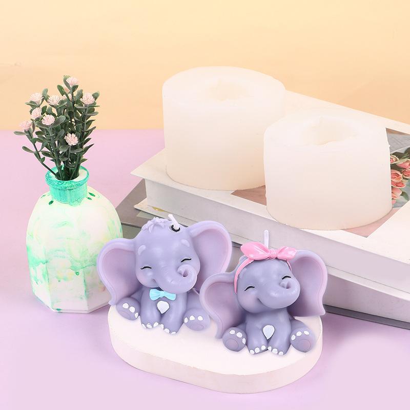 かわいい3D象型シリコンキャンドルモールド、簡単リリース、再 - Soap Making Bar のレビューと価格