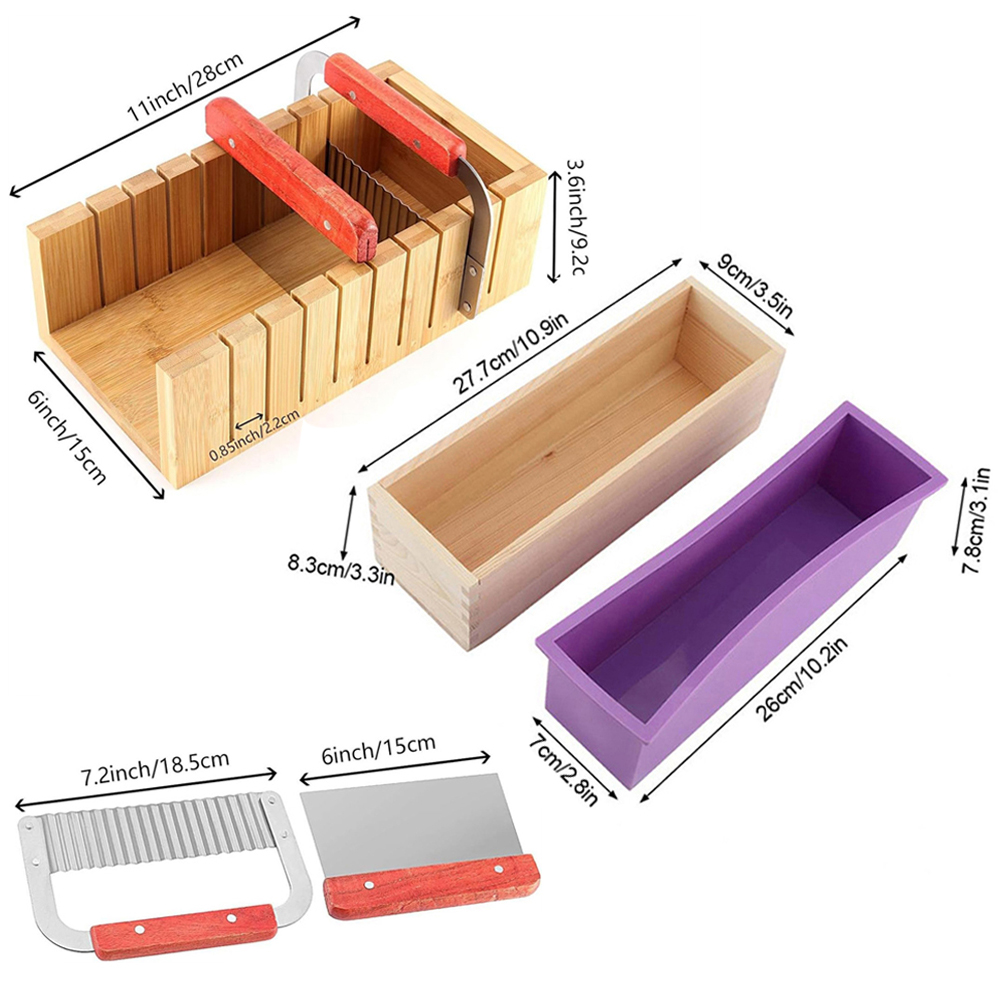 DIY 手作り石鹸作りキット 竹製カッティングボックスとシリ - Soap Making Things のレビューと価格