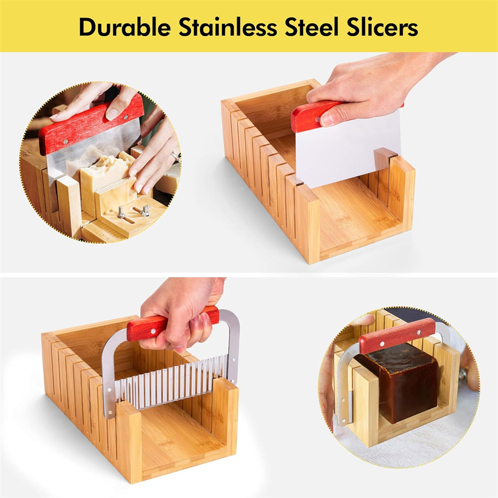 DIY 手作り石鹸作りキット 竹製カッティングボックスとシリ - Soap Making Things のレビューと価格