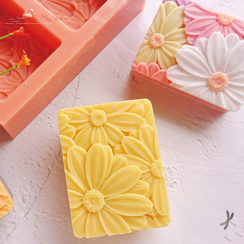 最新！！ !3d エレガントなひまわり石鹸型長方形シリコーン - Soap Making Things のレビューと価格