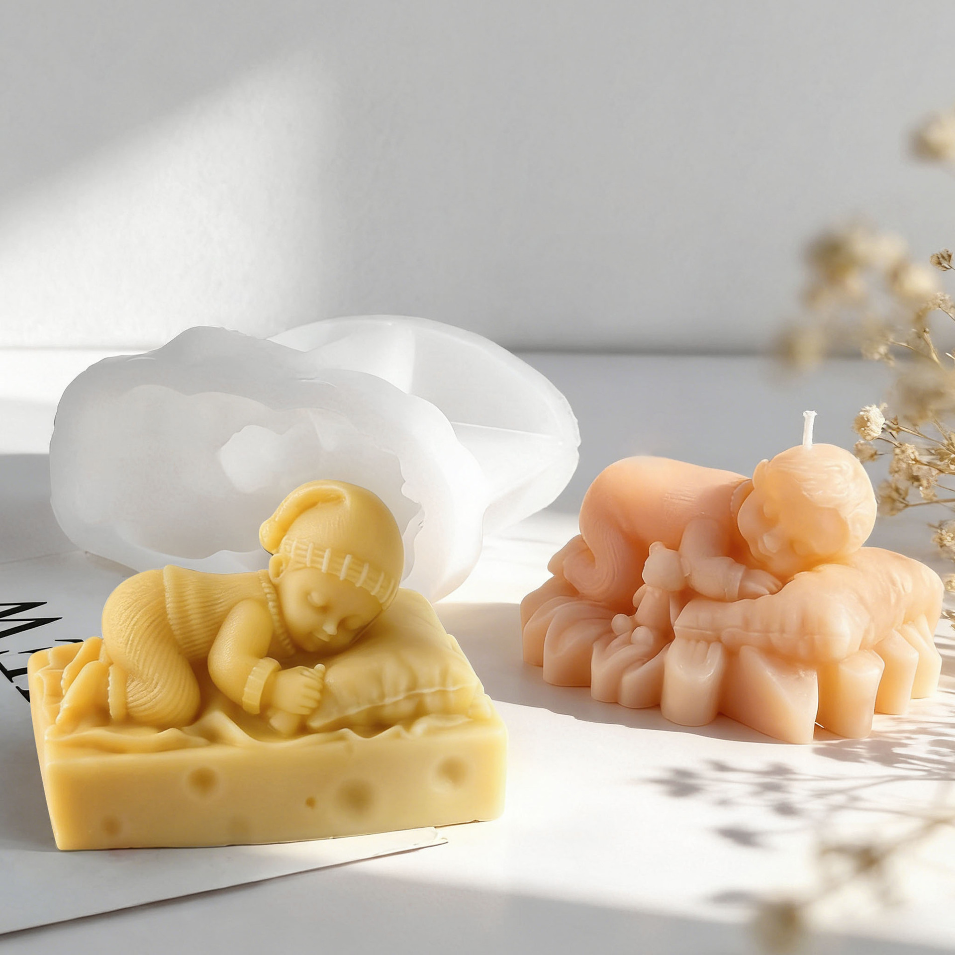 DIY 睡眠中の赤ちゃんシリコンキャンドル型 手作りアロマ石 - Soap Making Things のレビューと価格