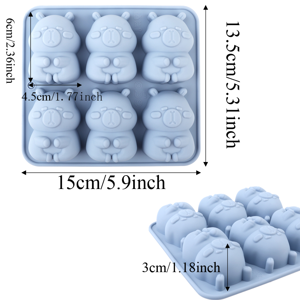 かわいいカピバラの形をしたシリコンケーキ型1個。チョコレート - Soap Making Things のレビューと価格