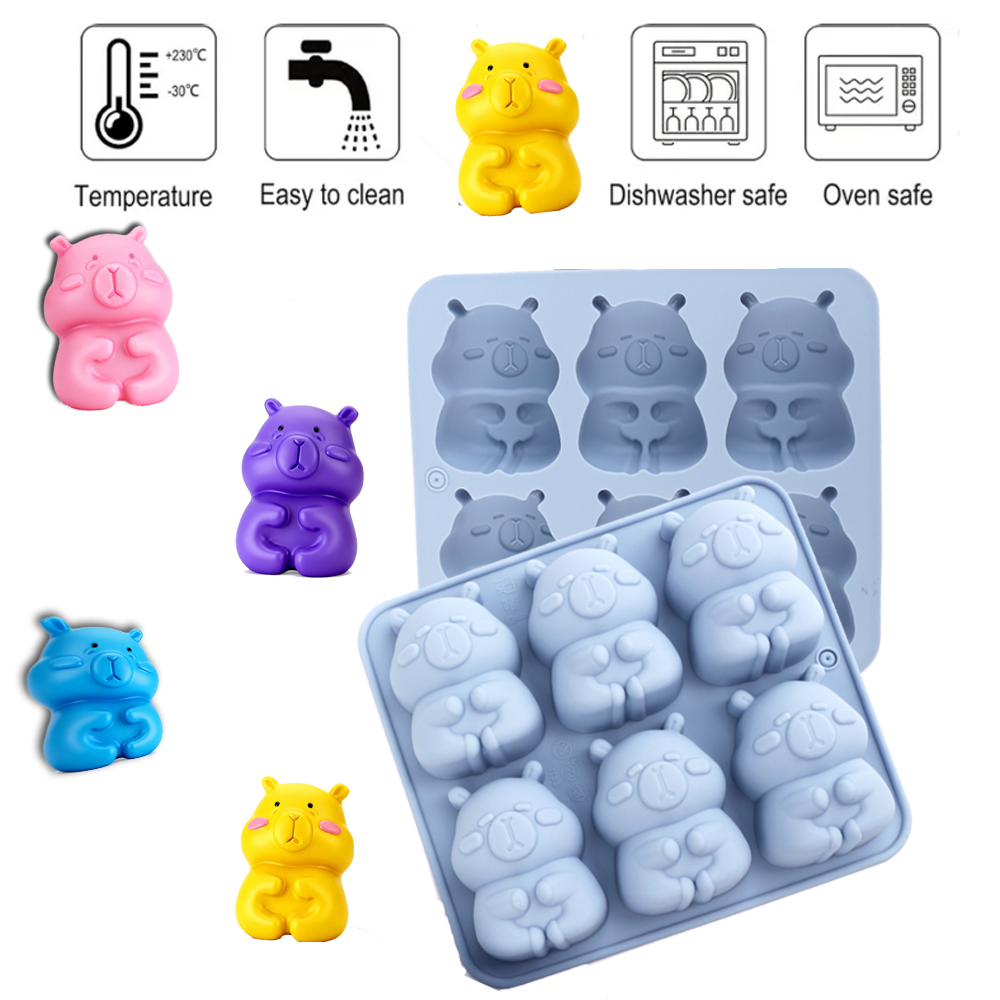 かわいいカピバラの形をしたシリコンケーキ型1個。チョコレート - Soap Making Things のレビューと価格