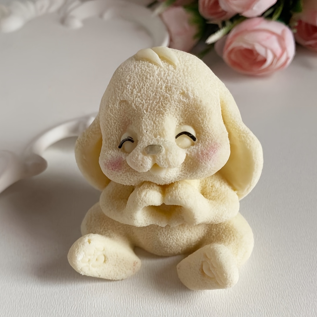 表現豊かな目とふわふわの耳が付いた愛らしいウサギの樹脂シリコ - Soap Making Bar のレビューと価格