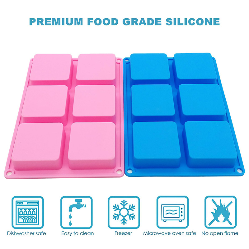 正方形のシリコン石鹸型,チョコレート,カップケーキ,コーンブ - Soap Making Bar のレビューと価格