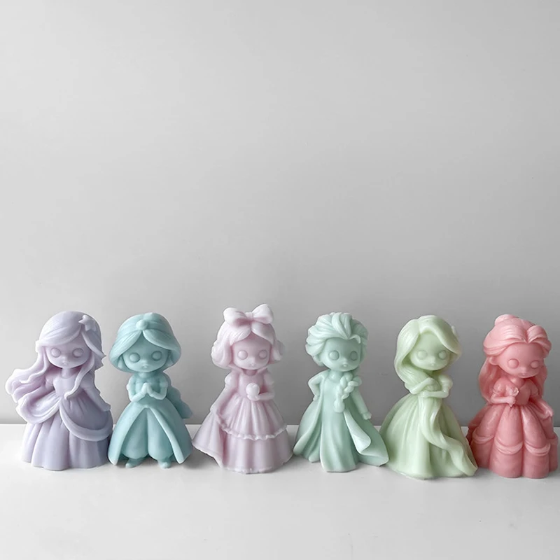 シリコンプリンセスドールキャンドルモールド、3Dガールポート - Soap Making Things のレビューと価格