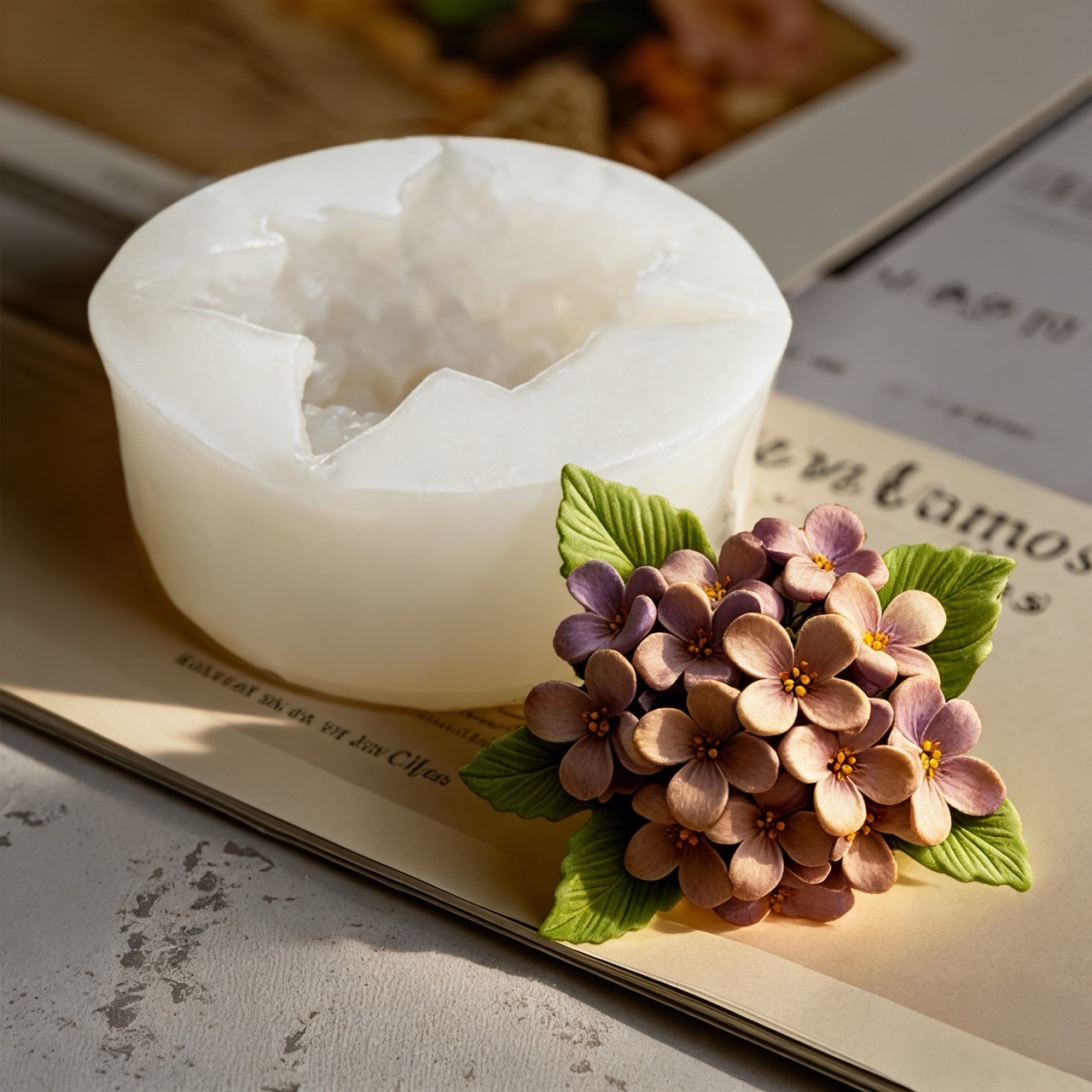 3Dローズライラックフラワーシリコンモールド2個、樹脂やキャ - Soap Making Things のレビューと価格