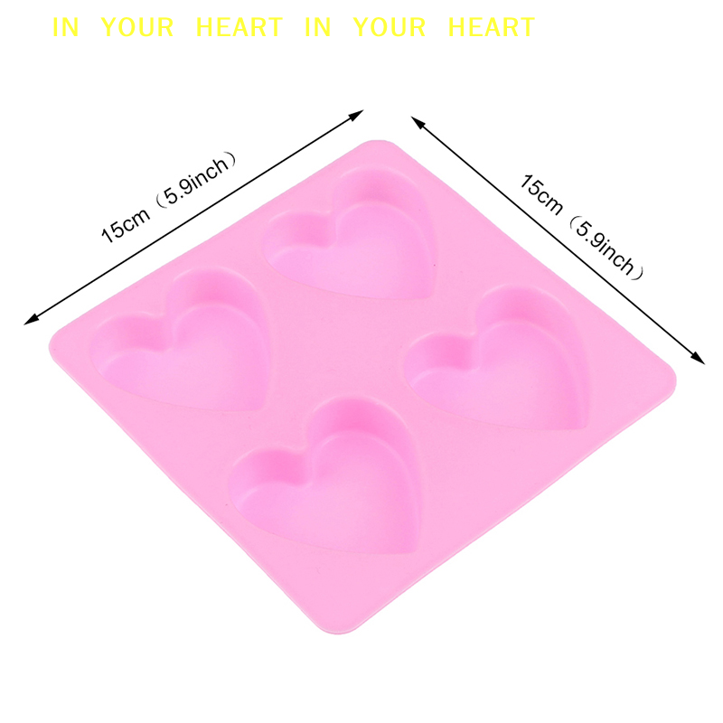 【X】4つの空洞を持つ手作りシリコン石鹸型 ハート型 3Dク - Soap Making Things のレビューと価格