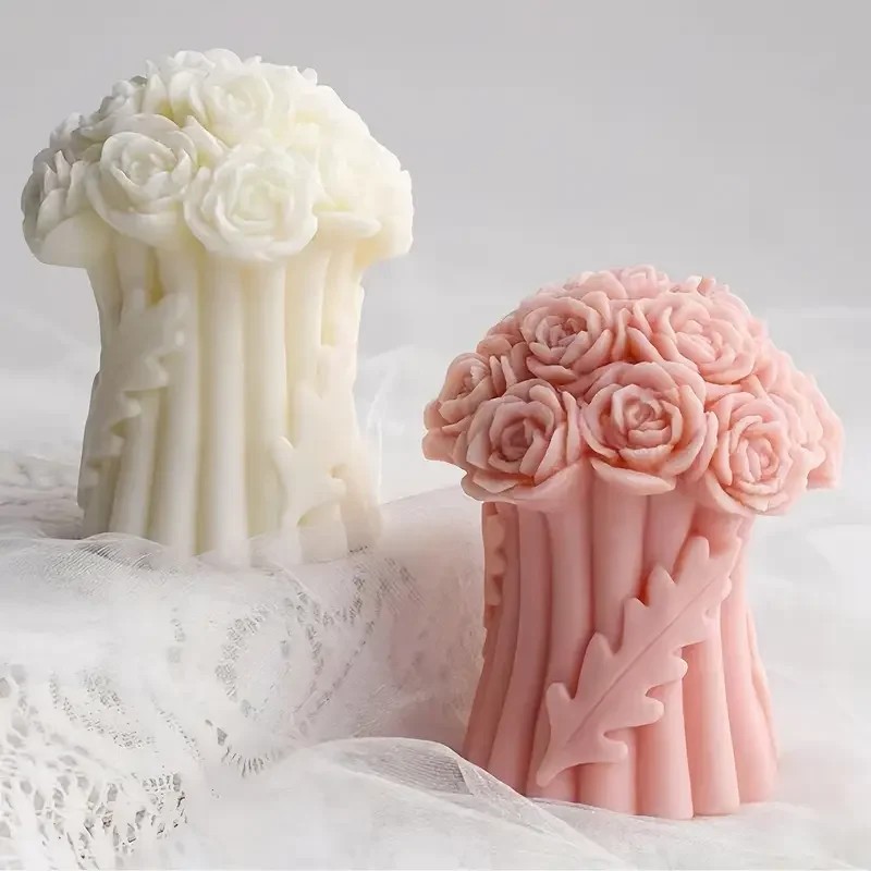 最高品質のバラの花束シリコンキャンドルモールドDIY手作りク - Quality Soap Making Kit のレビューと価格