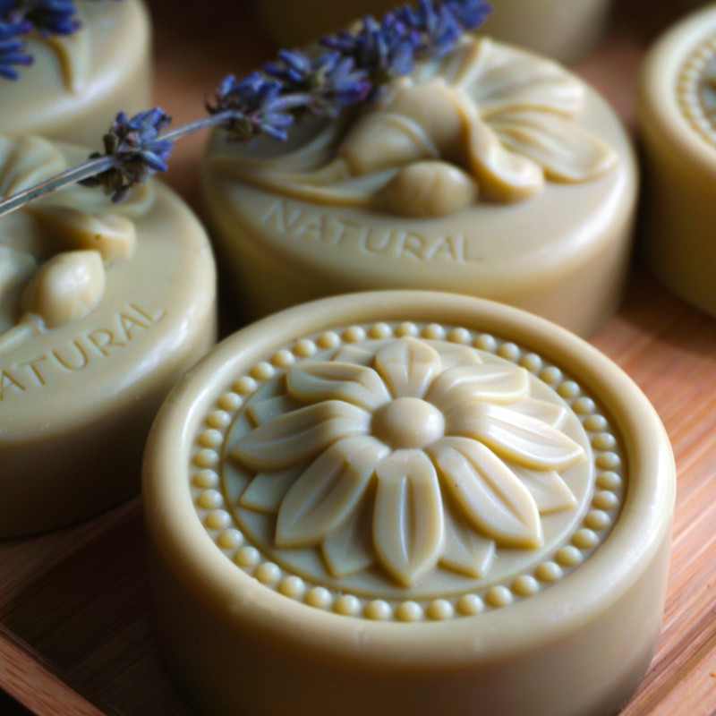 ラウンドクラシック石鹸型 DIY 手作り花石鹸金型天然コール - Soap Making Process のレビューと価格