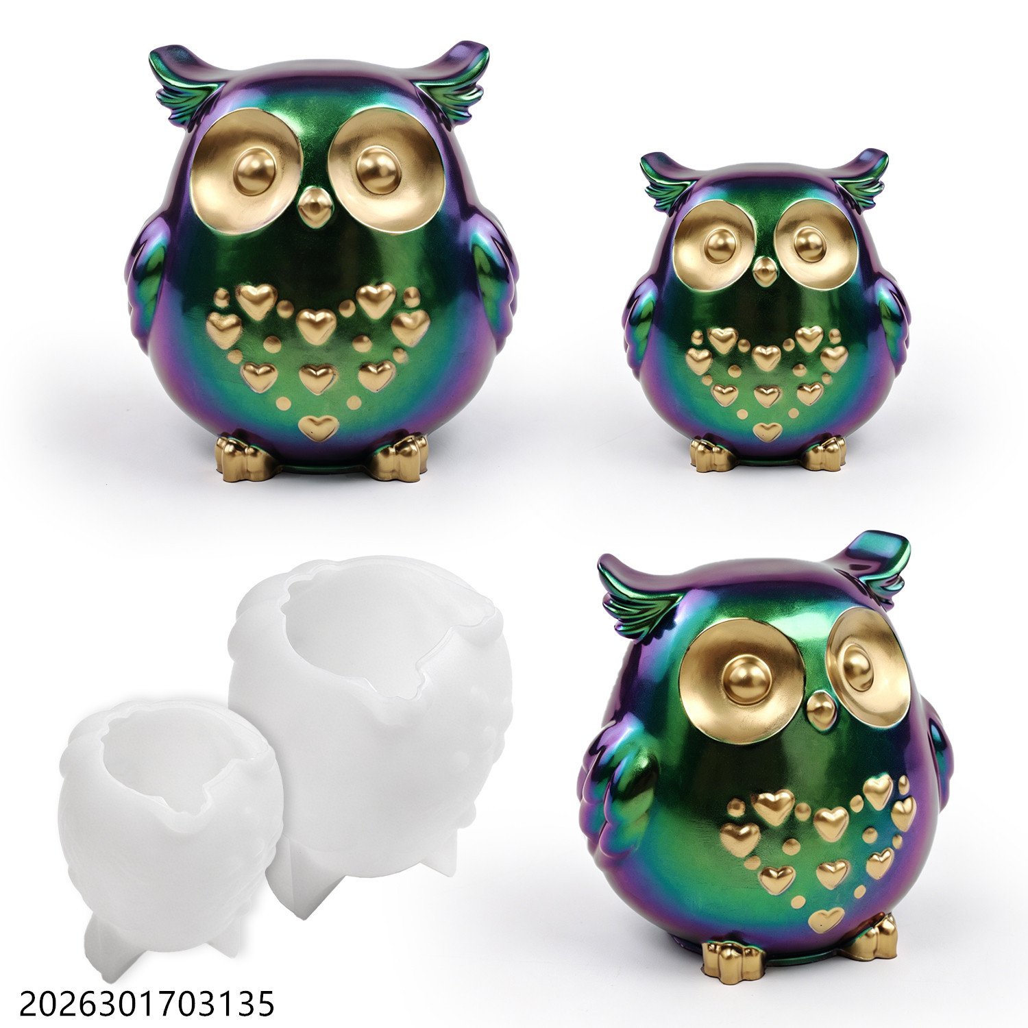 フクロウシリコンモールド 3D鳥型セット DIYエポキシ樹脂 - Soap Making Bar のレビューと価格