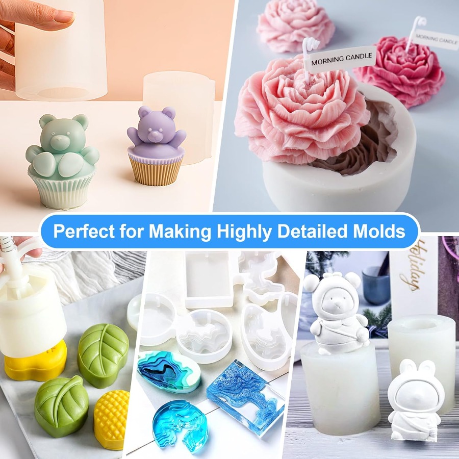 シリコンモールド作成キット、38.8オンス 15A弾性液体シ - Soap Making Bar のレビューと価格
